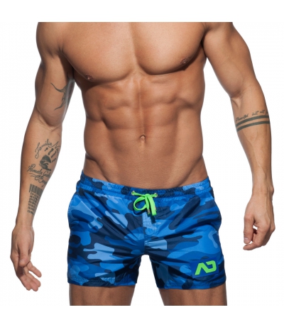 CAMOUFLAGE SWIMWEAR SHORT 海灘褲 (迷彩藍)(圖)