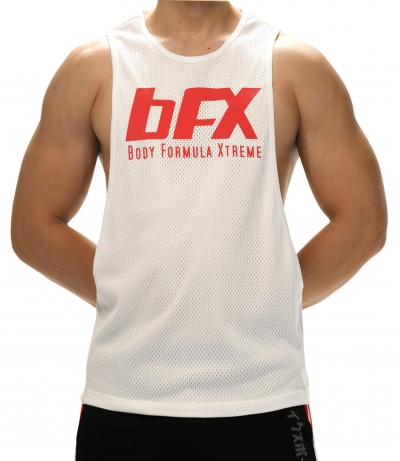 3D MESH  Phenom  color sport tank (White)