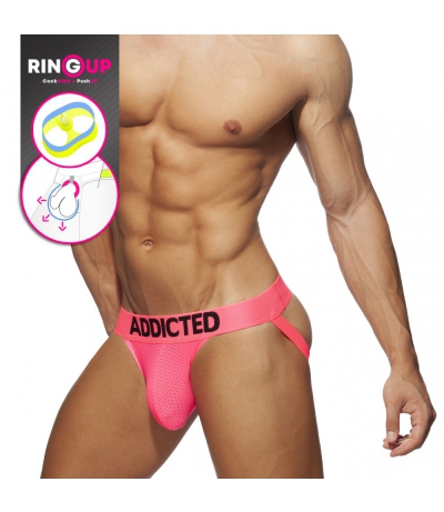 【預購商品】RING UP NEON MESH JOCK 持久環螢光網布後空內褲 cover