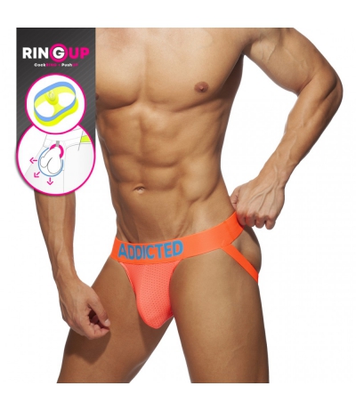 【預購商品】RING UP NEON MESH JOCK 持久環螢光網布後空內褲 cover