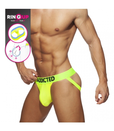【預購商品】RING UP NEON MESH JOCK 持久環螢光網布後空內褲 cover