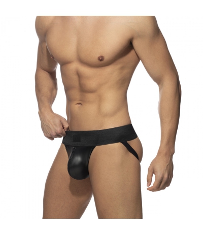 【PRE-ORDER】FRONT ZIP RUB JOCK (Black)