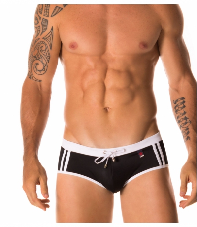 SPORT Boxer 四角泳褲 (黑色)(圖)
