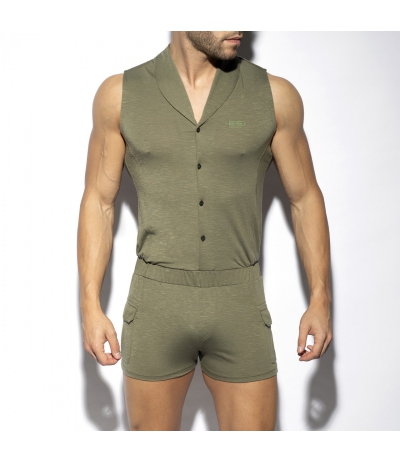 【預購商品】SLEEVELESS BODY SUIT 連身褲 (卡其色)(圖)