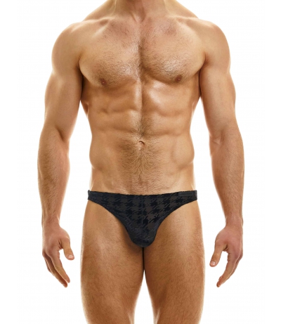 【預購商品】Pied De Poule Low Cut Brief 三角內褲 (黑色)(圖)