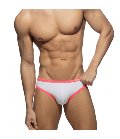 【預購商品】SNOW WHITE NEON BIKINI BRIEF 三角泳褲 (螢光粉)(圖)