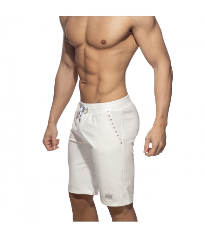 【預購商品】RUB TAPE SPORTS BERMUDAS 橡膠材質短褲 (白色)(圖)