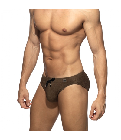 【預購商品】PIQUE SPEEDO 三角泳褲 (咖啡色)(圖)
