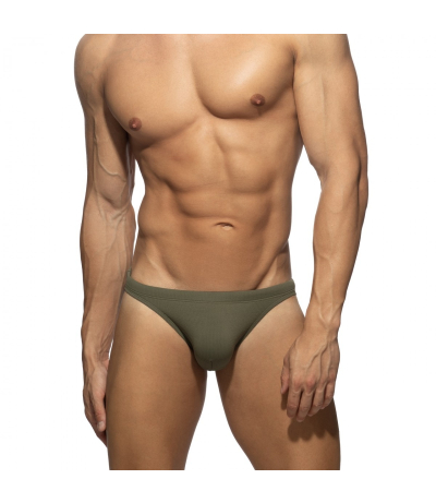 【PRE-ORDER】BASIC RIB SWIM BIKINI BRIEF (Khaki)