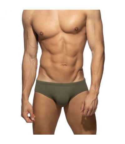 【預購商品】BASIC RIB SWIM BRIEF 三角泳褲 (卡其色)(圖)