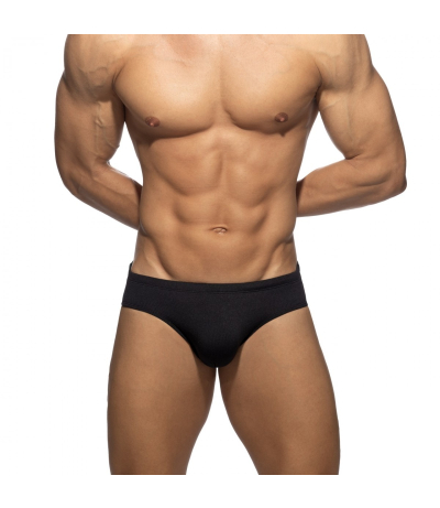 【預購商品】BASIC RIB SWIM BRIEF 三角泳褲 (黑色)(圖)